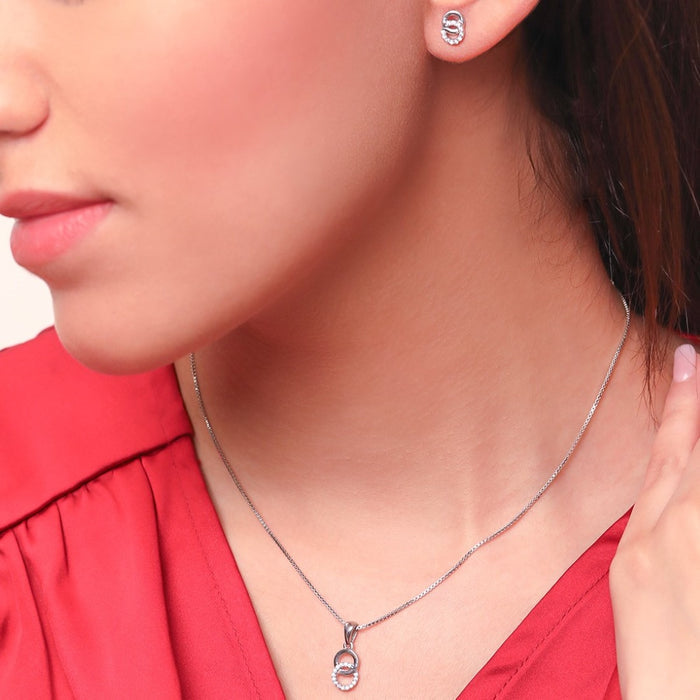 Hoop & Loop 925 Silver Jewellery Set
