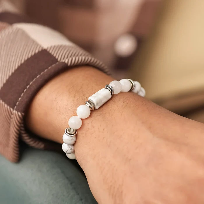 Howlite Bracelet (Karka Rashi) Cancer - view 2