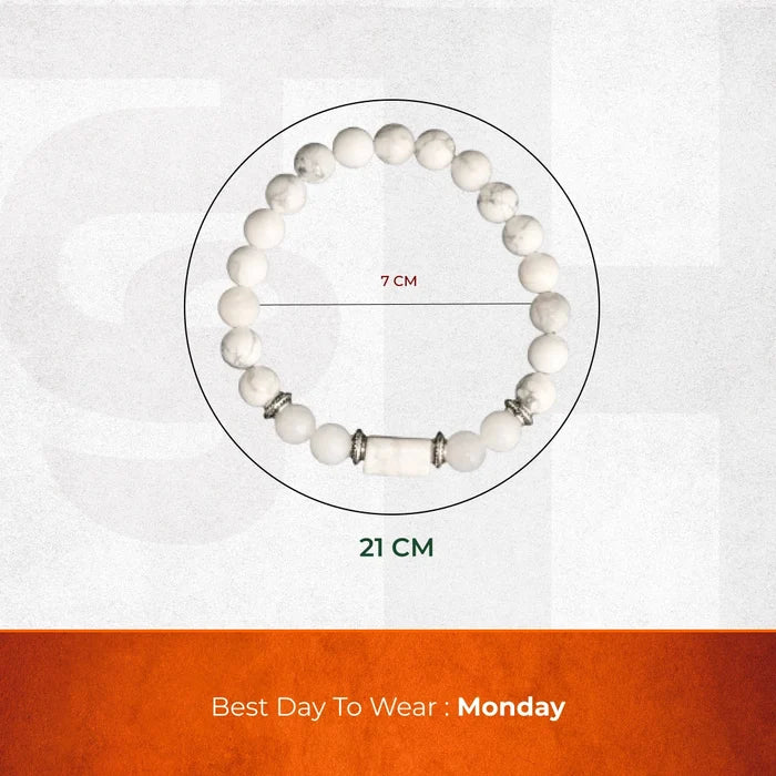Howlite Bracelet (Karka Rashi) Cancer - view 3