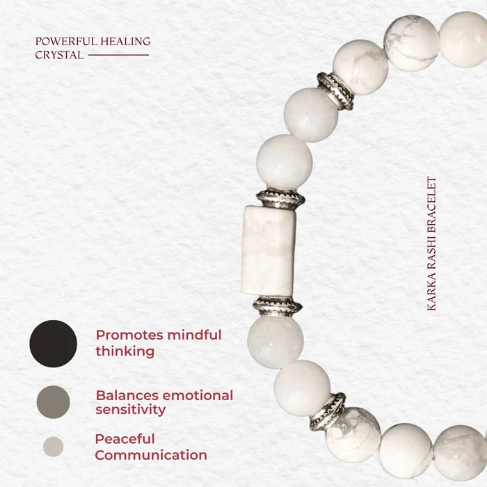 Howlite Bracelet (Karka Rashi) Cancer - view 5
