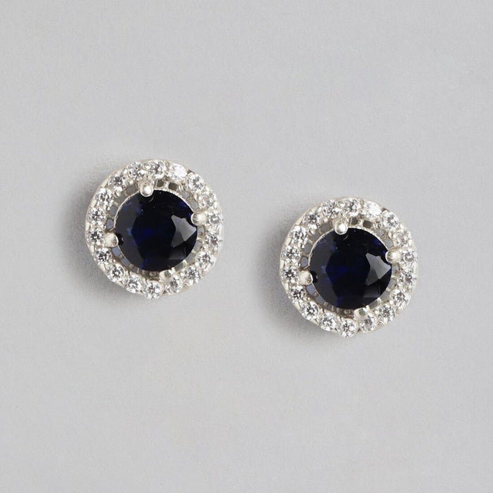 Infinite Allure Rhodium Plated 925 Sterling Silver CZ Studs