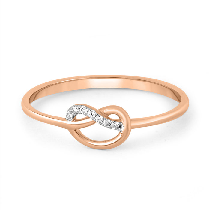 Infinite Connection Gold Ring with Lab Grown Diamond