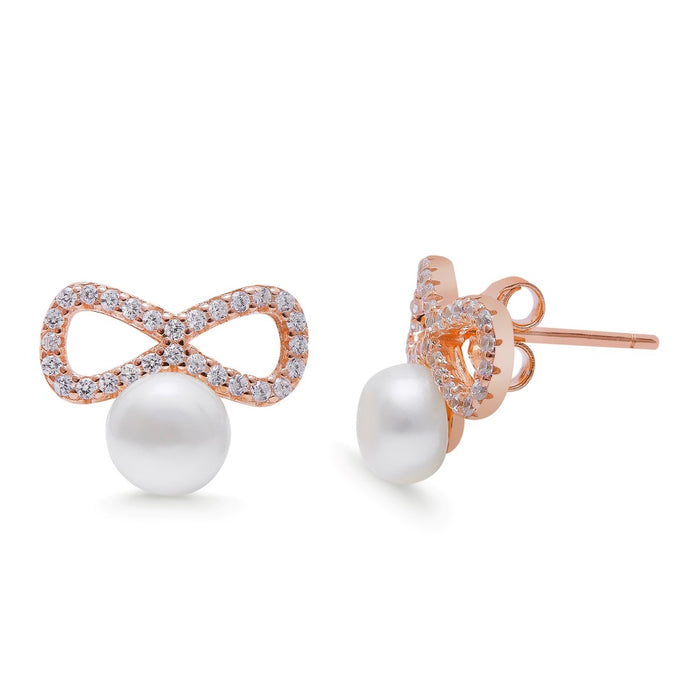 Infinite Elegance Rose gold Plated 925 Sterling Silver Jewelry Set