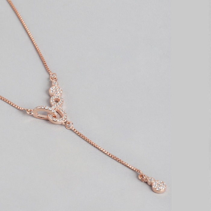 Infinite Elegance Rose Gold-Plated 925 Sterling Silver Jewelry Set