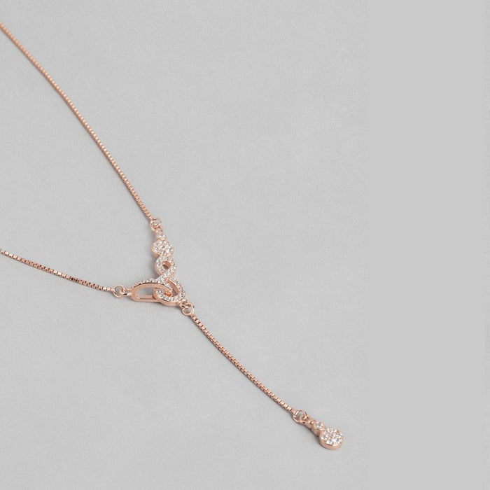 Infinite Elegance Rose Gold-Plated 925 Sterling Silver Necklace
