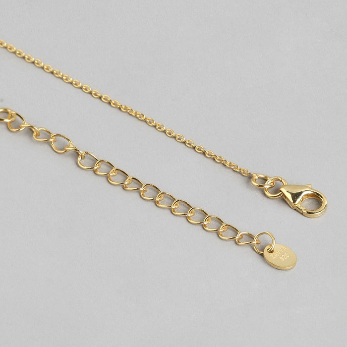 Infinite Gold Dreams CZ 925 Sterling Silver Infinity Necklace