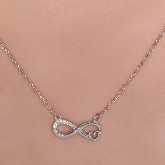 Infinite Love Rhodium Plated 925 Silver Necklace