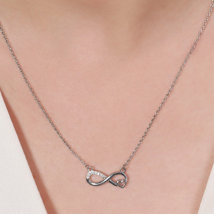 Infinite Love Rhodium Plated 925 Silver Necklace