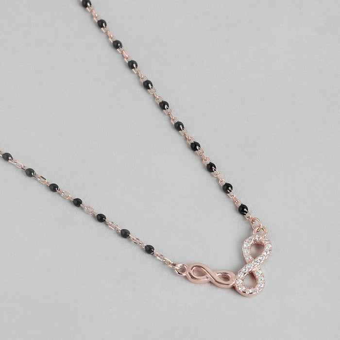 Infinite Love Rose Gold Plated 925 Sterling Silver Dual Infinity Mangalsutra