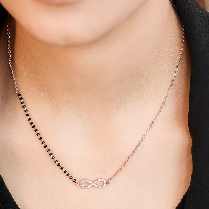 Infinite Love Rose Gold-Plated 925 Sterling Silver Mangalsutra