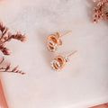 Infinite Radiance 925 Sterling Silver Rose Gold-Plated Infinity Earrings