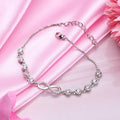 925 Sterling Silver Infinite Radiance Cascade Rhodium-Plated 925 Sterling Silver Bracelet for Women – Zavya