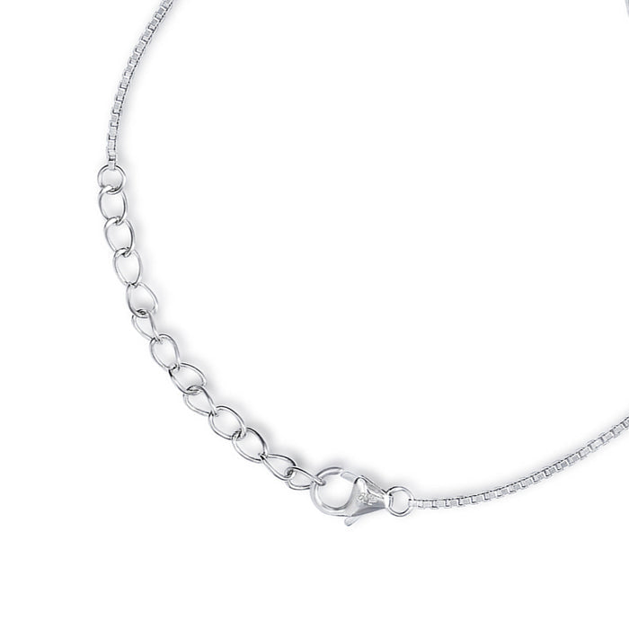 925 Sterling Silver bracelet for women featuring a box chain, adjustable links, and lobster clasp – Zavya