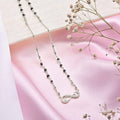 Infinite Radiance CZ Rhodium-Plated 925 Sterling Silver Mangalsutra
