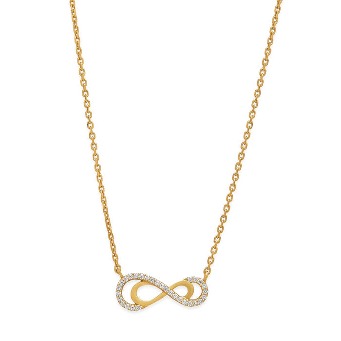 Infinite Radiance Elegance Gold-Plated 925 Sterling Silver Necklace