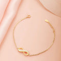 Infinite Radiance Gold-Plated 925 Sterling Silver Infinity Bracelet