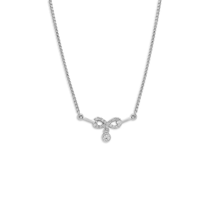 Infinite Radiance Rhodium-Enchanted 925 Sterling Silver Necklace