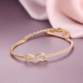 Infinite Radiance Rose Gold 925 Sterling Silver Adjustable Bracelet
