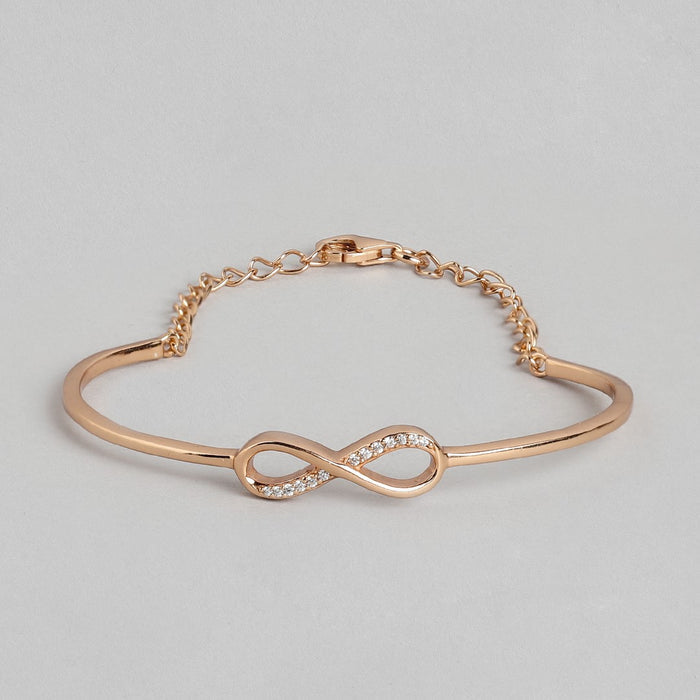Infinite Radiance Rose Gold 925 Sterling Silver Adjustable Bracelet