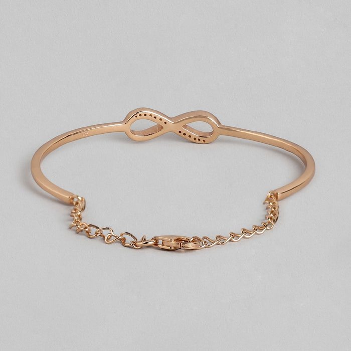 Infinite Radiance Rose Gold 925 Sterling Silver Adjustable Bracelet