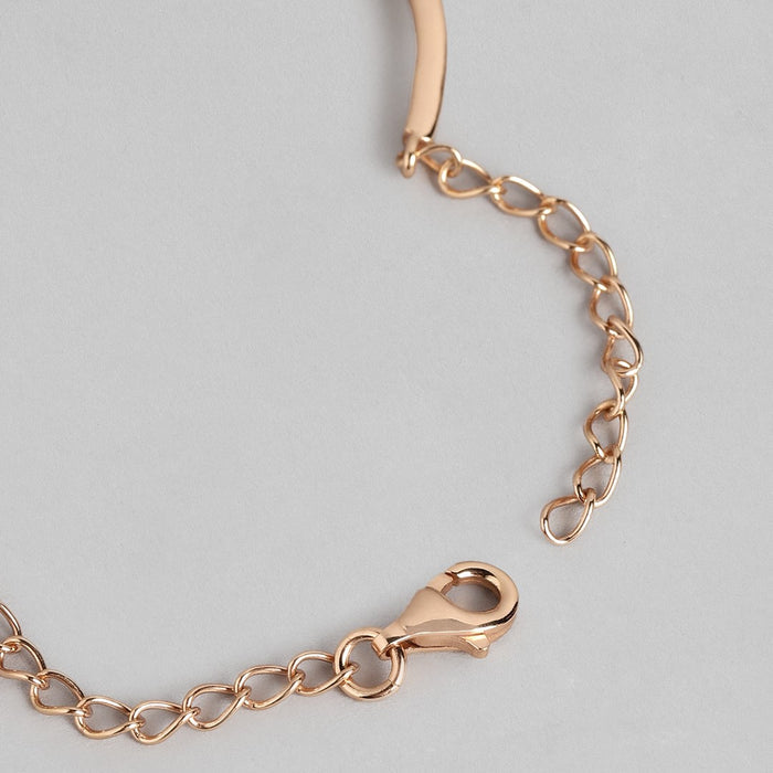 Infinite Radiance Rose Gold 925 Sterling Silver Adjustable Bracelet