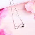 Infinite Sparkle Elegance Rhodium-Plated 925 Sterling Silver Necklace