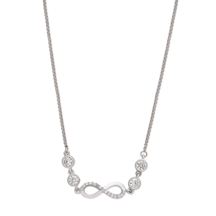 Infinite Sparkle Rhodium-Plated 925 Sterling Silver Necklace
