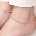 Infinite Sparkle Rose Gold-Plated 925 Sterling Silver Anklet
