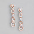 Infinite Sparkle Rose Gold-Plated 925 Sterling Silver Stud Earrings