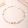 Infinity 925 Silver Rose Gold Plated Bracelet