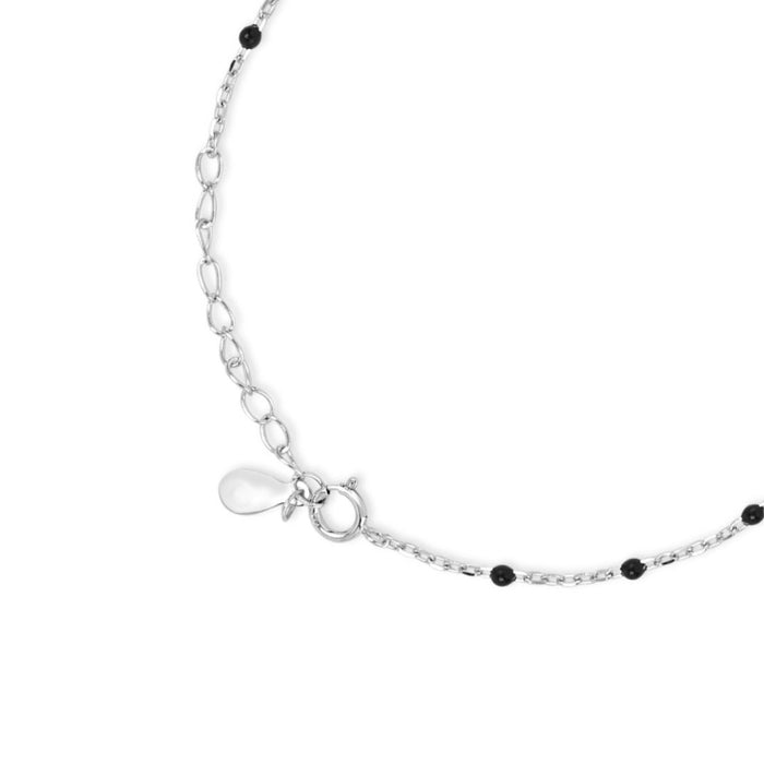 Infinity Amulet Rhodium Plated 925 Silver Evil Eye Bracelet (Adjustable)