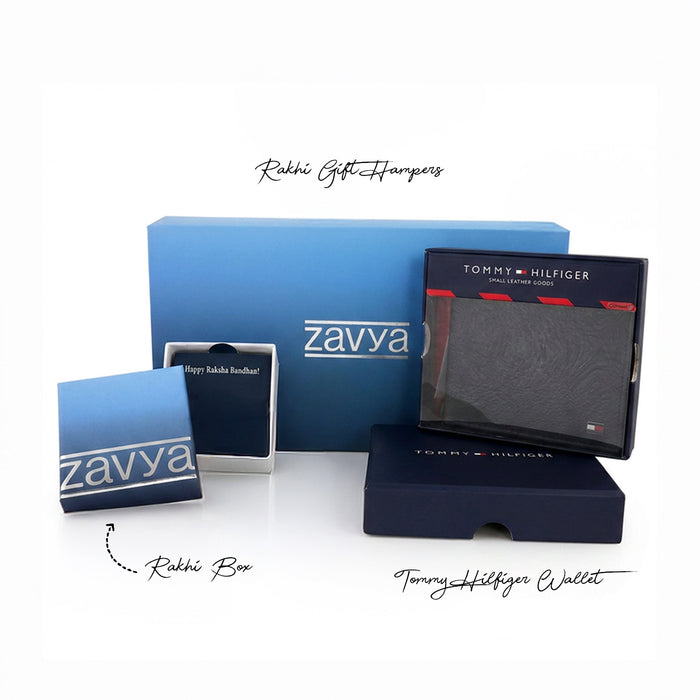 Infinity Bro Eternal Bond Rhodium Plated Silver Rakhi Tommy Hilfiger Gift Hamper