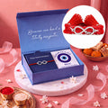 Infinity Bro Eternal Bond Silver Rakhi Fridge Magnet Hamper