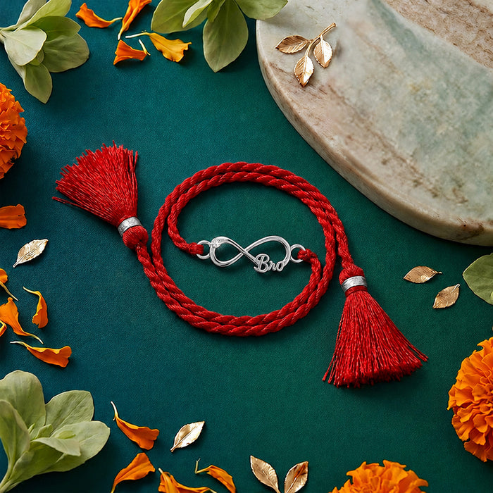 Infinity Bro Eternal Bond Silver Rakhi (Zavya Signature)