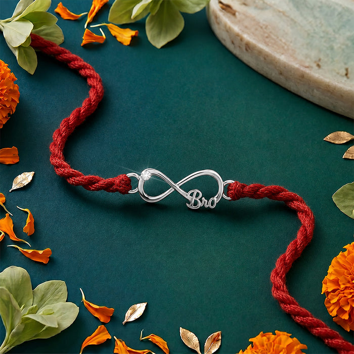 Infinity Bro Eternal Bond Silver Rakhi (Zavya Signature)