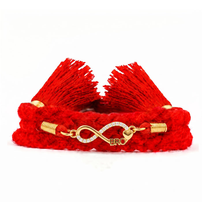 Infinity Bro Gold Plated Silver Rakhi (Zavya Signature)