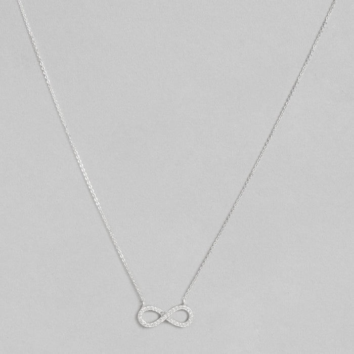 Infinity CZ 925 Sterling Silver Necklace