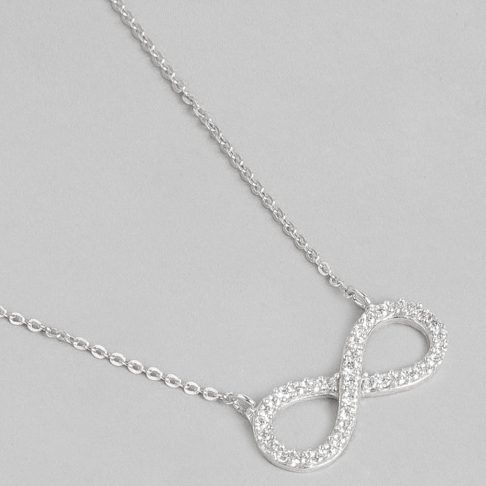 Infinity CZ 925 Sterling Silver Necklace