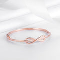 Infinity CZ Rose Gold Plated 925 Sterling Silver Kada Bracelet