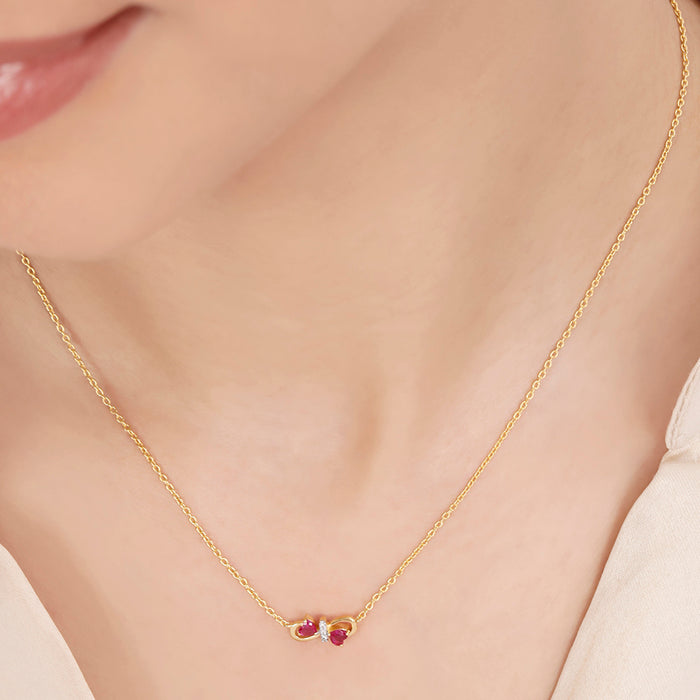 Infinity Gold Plated 925 Sterling Silver Necklace