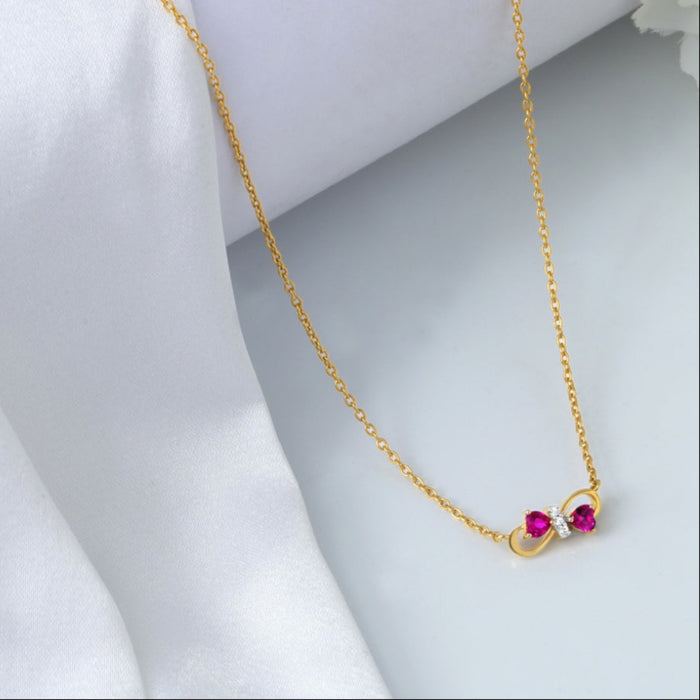 Infinity Gold Plated 925 Sterling Silver Necklace