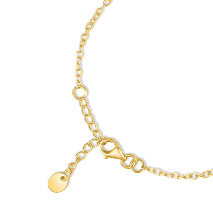 Infinity Heart Gold Plated 925 Sterling Silver Bracelet