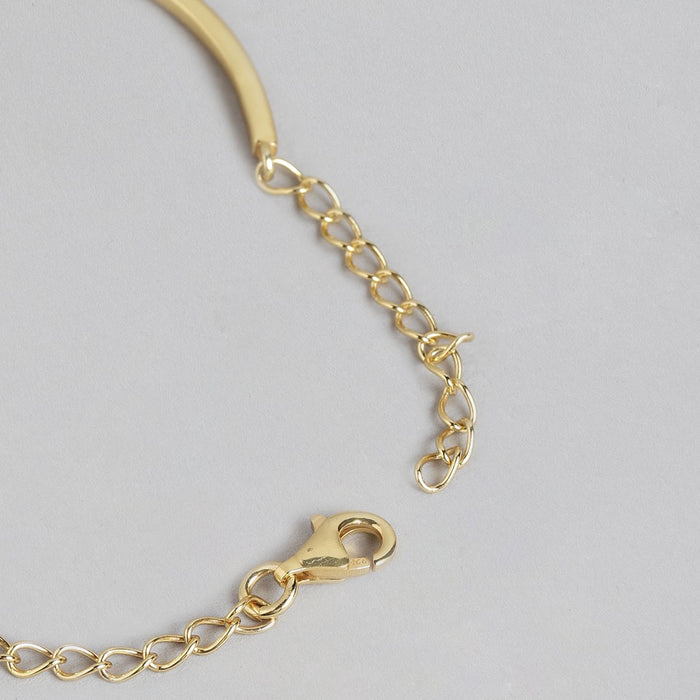 Infinity Love Luster CZ 925 Sterling Silver Gold Plated Bracelet