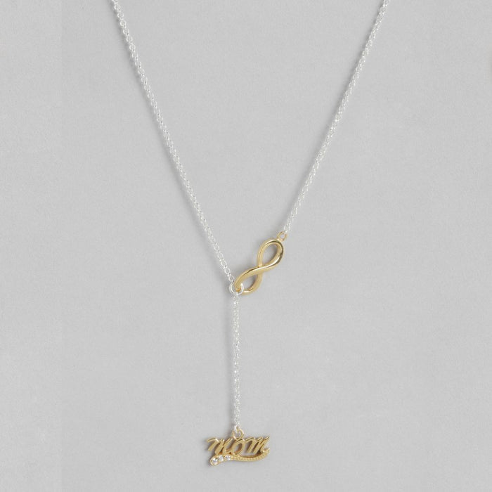 Infinity-MOM Rhodium Plated 925 Sterling Silver Necklace