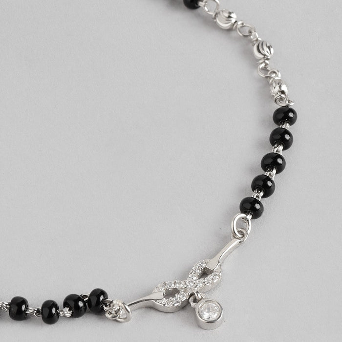 Infinity Rhodium Plated 925 Sterling Silver Jewellery Set