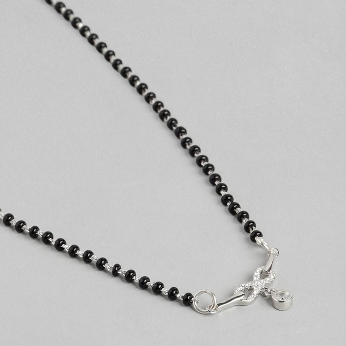 Infinity Rhodium Plated 925 Sterling Silver Jewellery Set