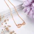 Infinity Rose Gold Plated 925 Sterling Silver Necklace