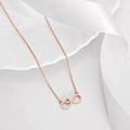 Infinity Rose Gold Plated 925 Sterling Silver Necklace