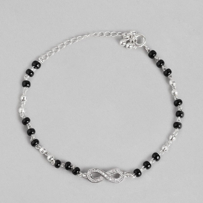 Infinity Sparkle Rhodium-Plated 925 Sterling Silver Combo Mangalsutra