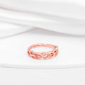 Interlacing Rose Gold Plated 925 Sterling Silver Ring